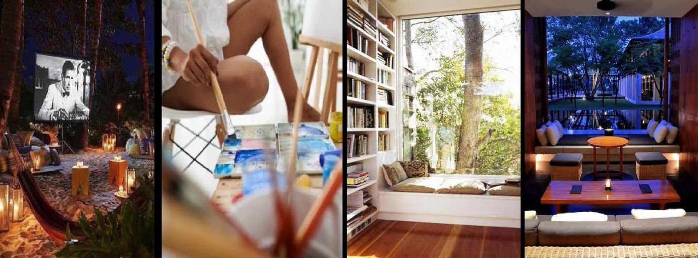 Community amenities - cinema, art studio, library, writers room